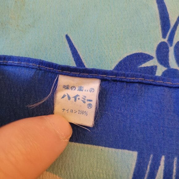 Hanae Mori Vintage Handkerchief Scarf Set Blue Black Japanese Designer AS-IS - Picture 2 of 6